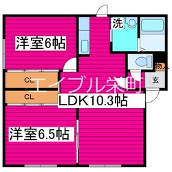 ル・シエル新川西A棟の物件間取画像